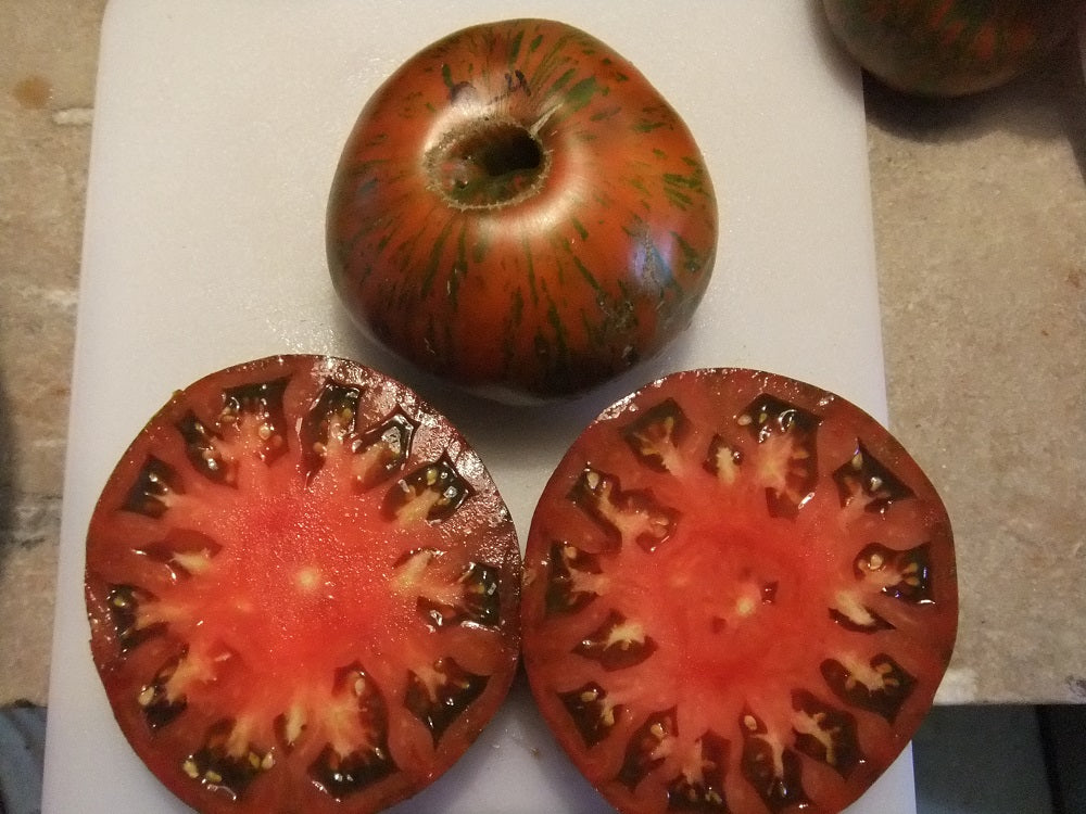 Chocolate Stripe - Heirloom Tomato Seeding Image